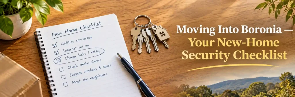 New-home security checklist for moving into a Boronia property